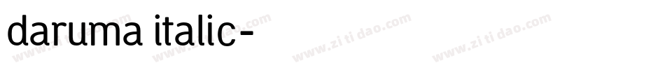 daruma italic字体转换